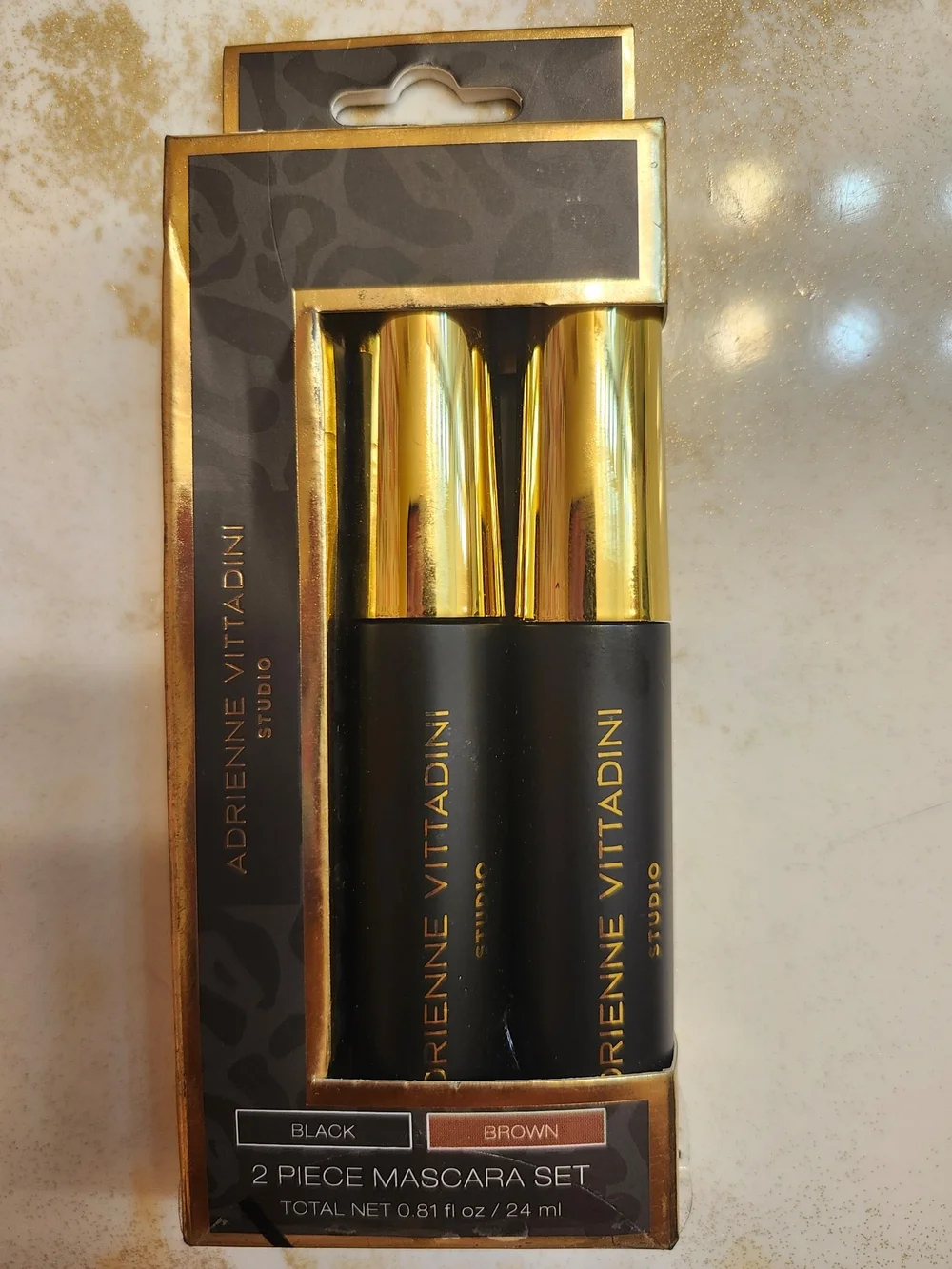 Adrienne Vittadini Studio 2 Piece Mascara Set Black NWT